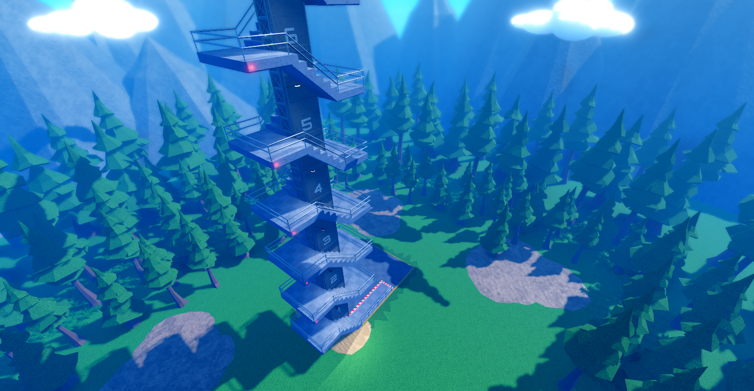 Climb / Tower arena surrounded by forest